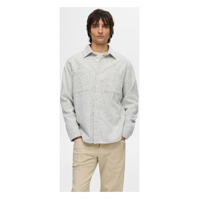 Moderne Ternet Overshirt fra Selected i Hvid