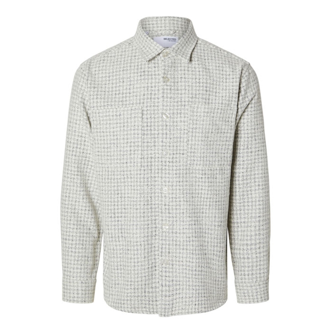 Moderne Ternet Overshirt fra Selected i Hvid