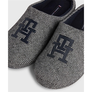 Behagelige Tommy Hilfiger Hjemmesko med Herringbone mønster og Logo-detaljer.