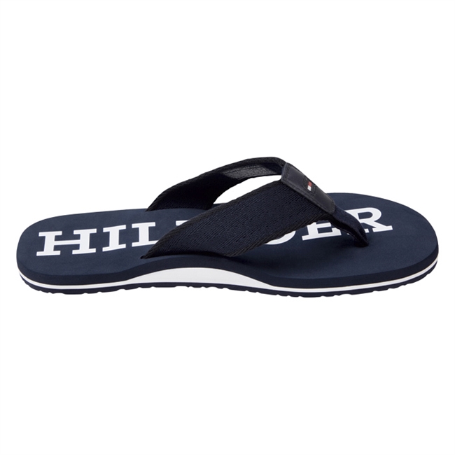 Klassisk Sandal med Tommy Hilfiger Logo i Dyb Blå