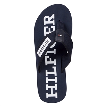 Klassisk Sandal med Tommy Hilfiger Logo i Dyb Blå