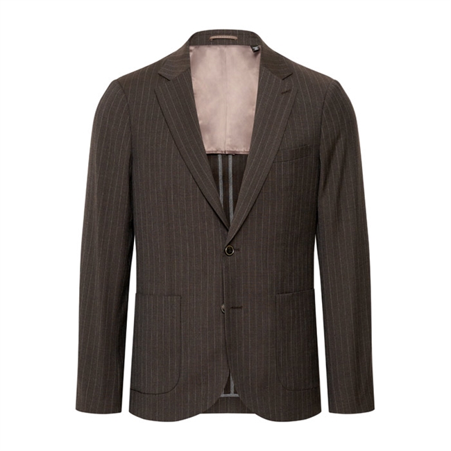 Elegant Brun Stribet Matinique Blazer