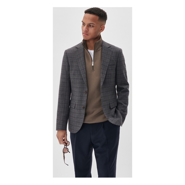 Elegant Grå Mønstret Matinique Blazer