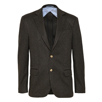 Elegant og smart brun let mønstret blazer fra Sand Copenhagen.