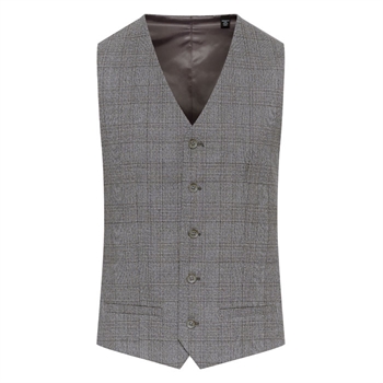 Elegant Grå og Brun Ternet Waistcoat fra Matinique