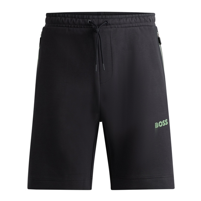 BOSS EcoFlex Signature Shorts i Mørke Grå